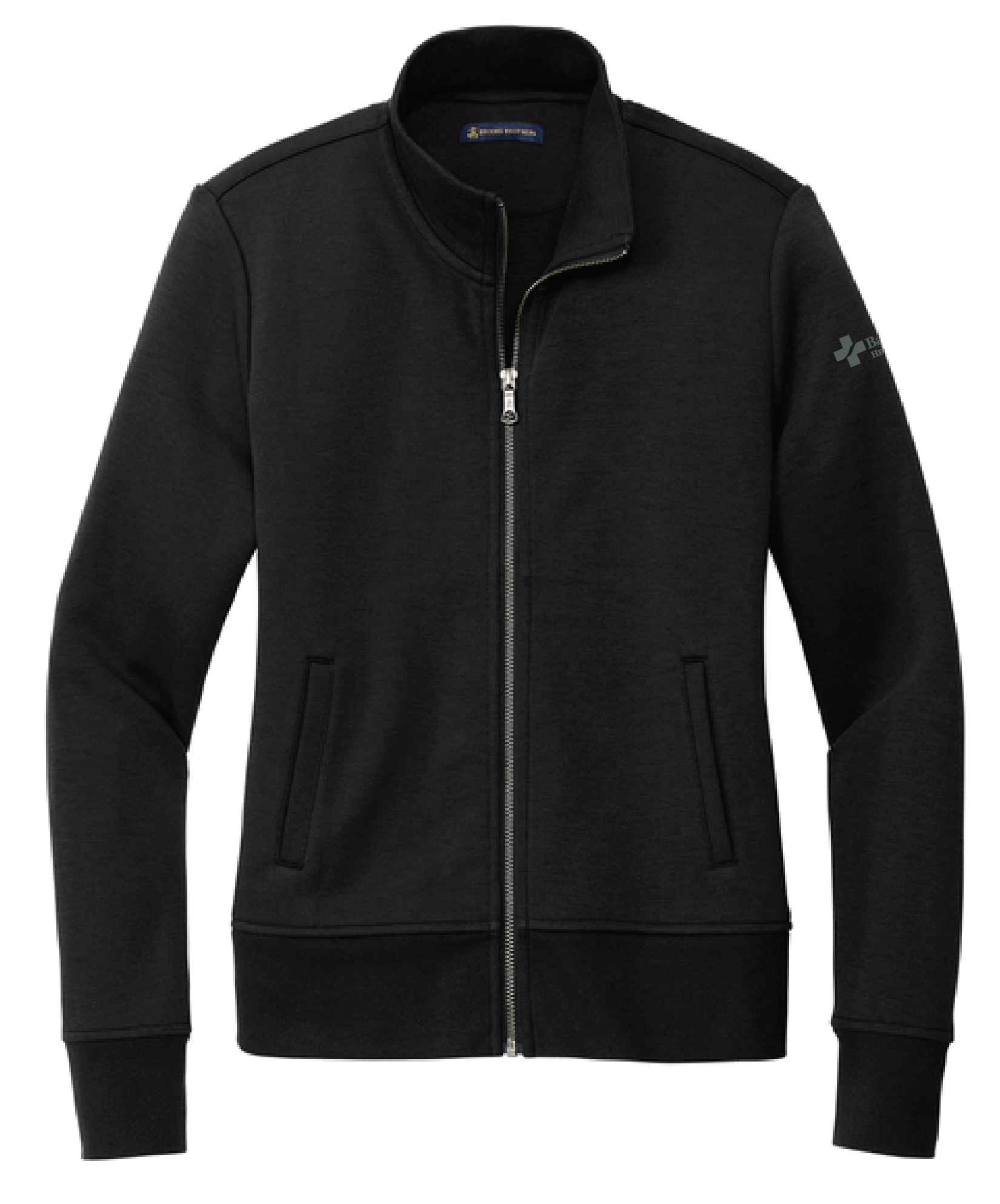 BBB18211 Brooks Brothers Women's Double-Knit Full-Zip with Baptist Health Logo on Left Sleeve