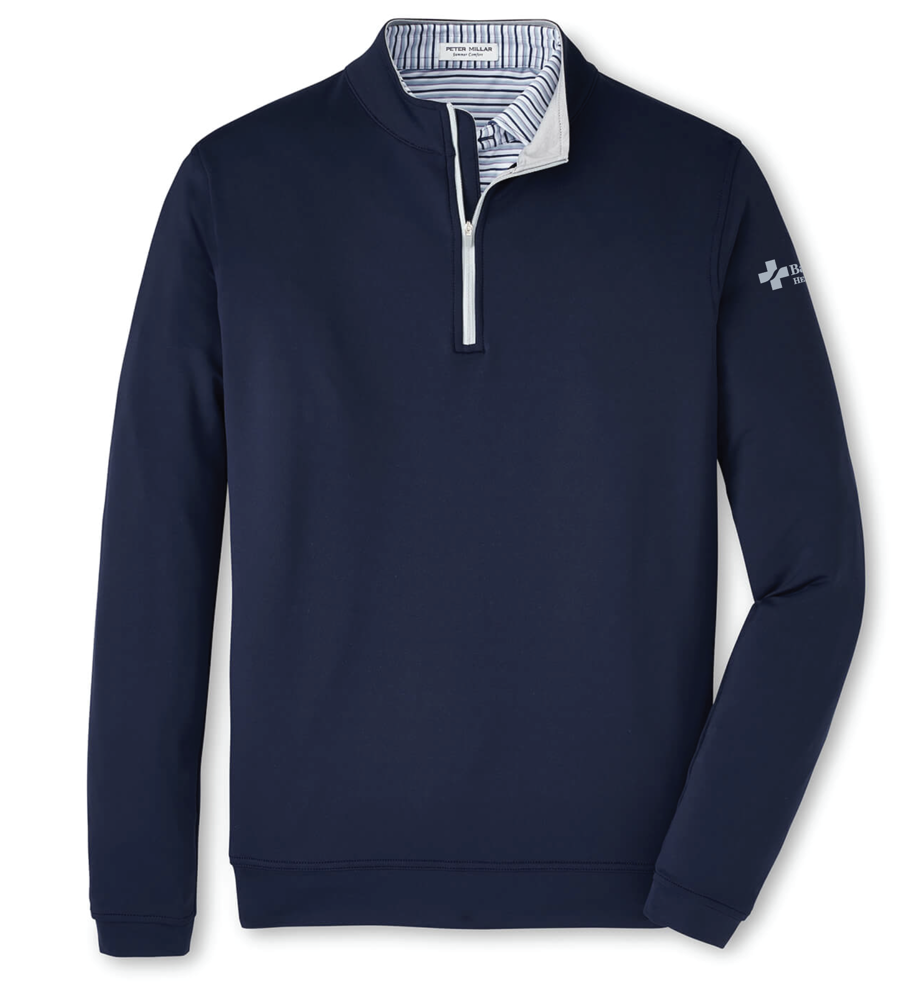 BME0EK40 Peter Millar Men's Perth Performance Quarter-Zip wth Baptist Health Logo on Left Sleeve