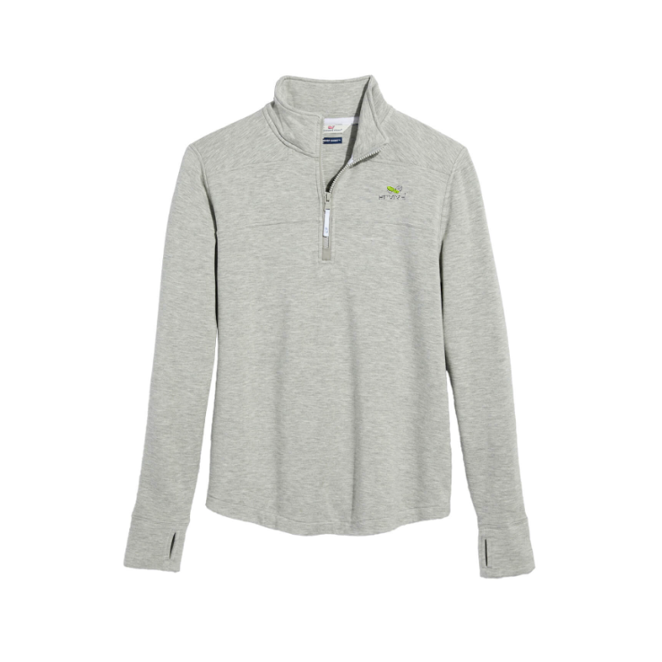 Vineyard Vines Women's Blank Dream cloth Shep Quarter-Zip - Grey only