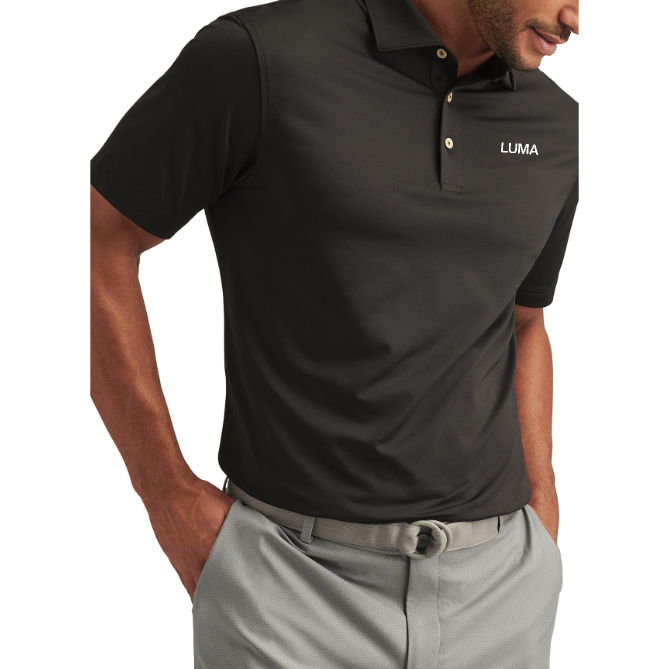 Peter Millar Men's Solid Performance Polo - Self Collar