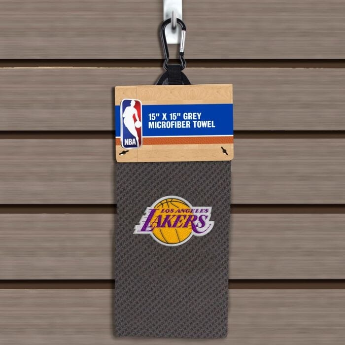 NBA - GOLF TOWEL, 15"X15" GREY MICROFIBER