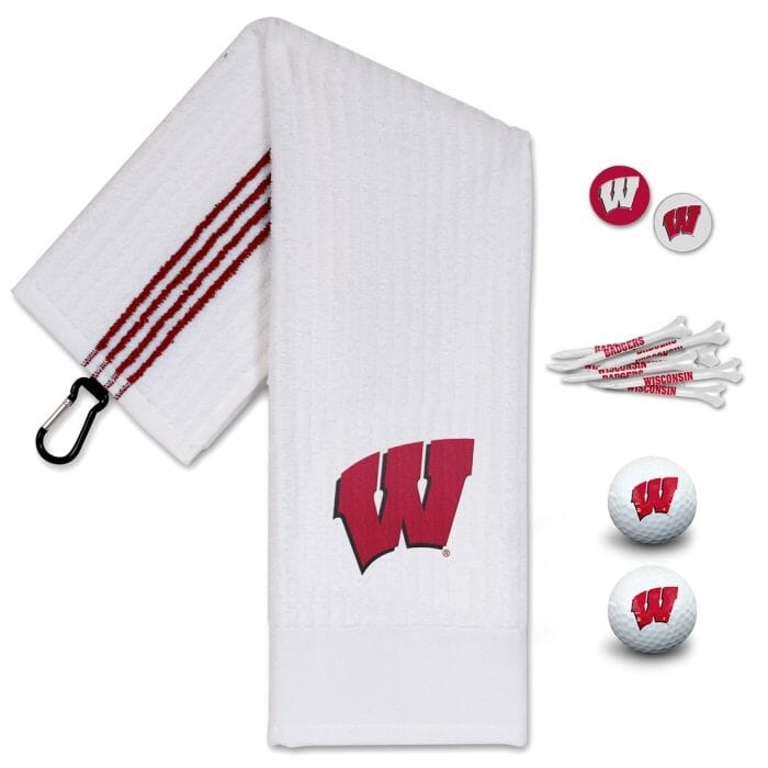 NCAA - GOLF GIFT SET - 2 BALLS, 2 BALL MARKERS, 8 GOLF TEES, GOLF TOWEL