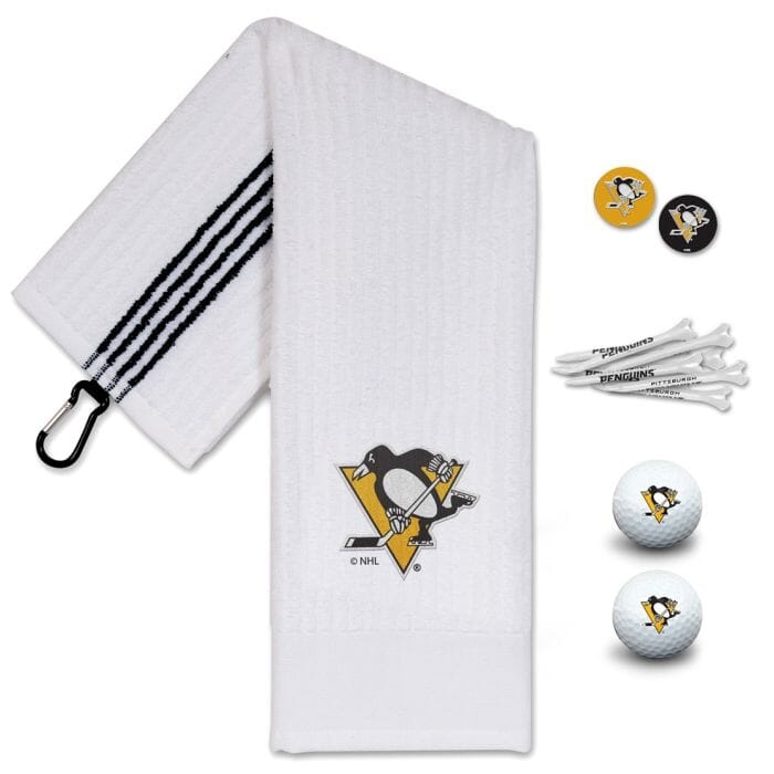 NHL - GOLF GIFT SET - 2 BALLS, 2 BALL MARKERS, 8 GOLF TEES, GOLF TOWEL