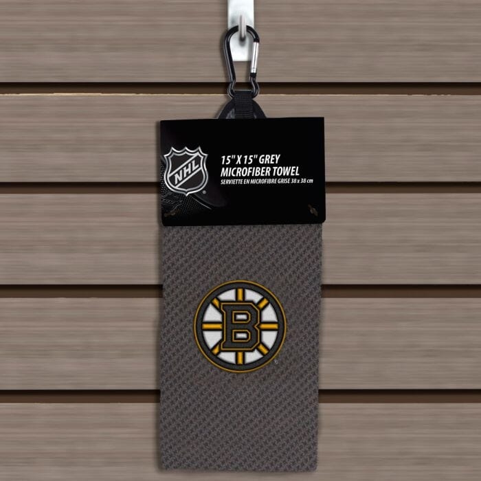 NHL - GOLF TOWEL, 15"X15" GREY MICROFIBER