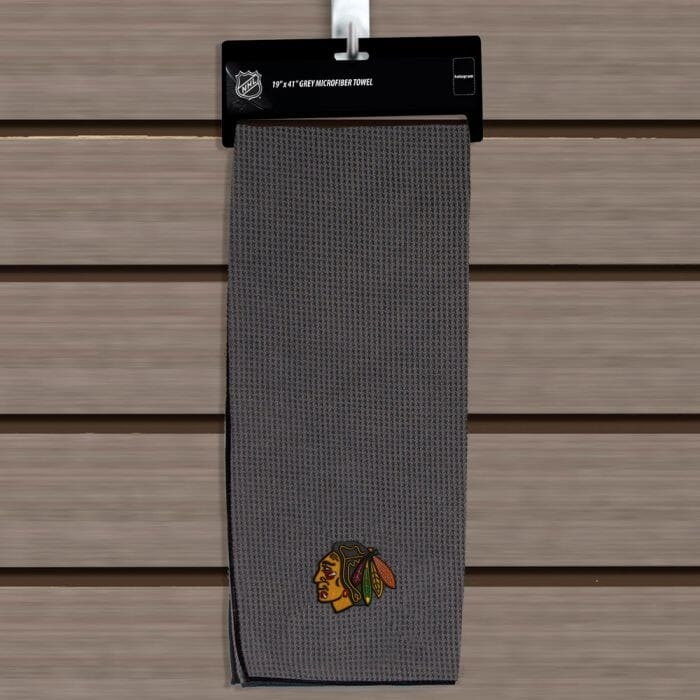 NHL - GOLF TOWEL, 19"X41" GREY MICROFIBER