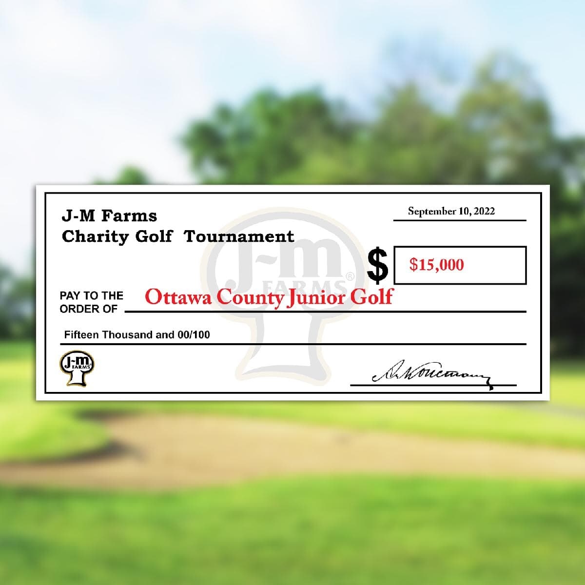 22" X 47" Tournament Check