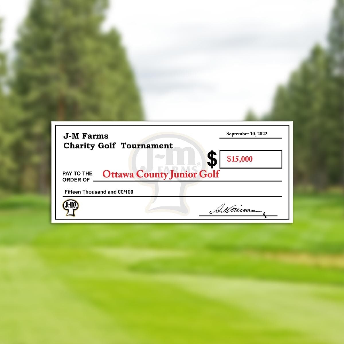 17" X 36" Tournament Check