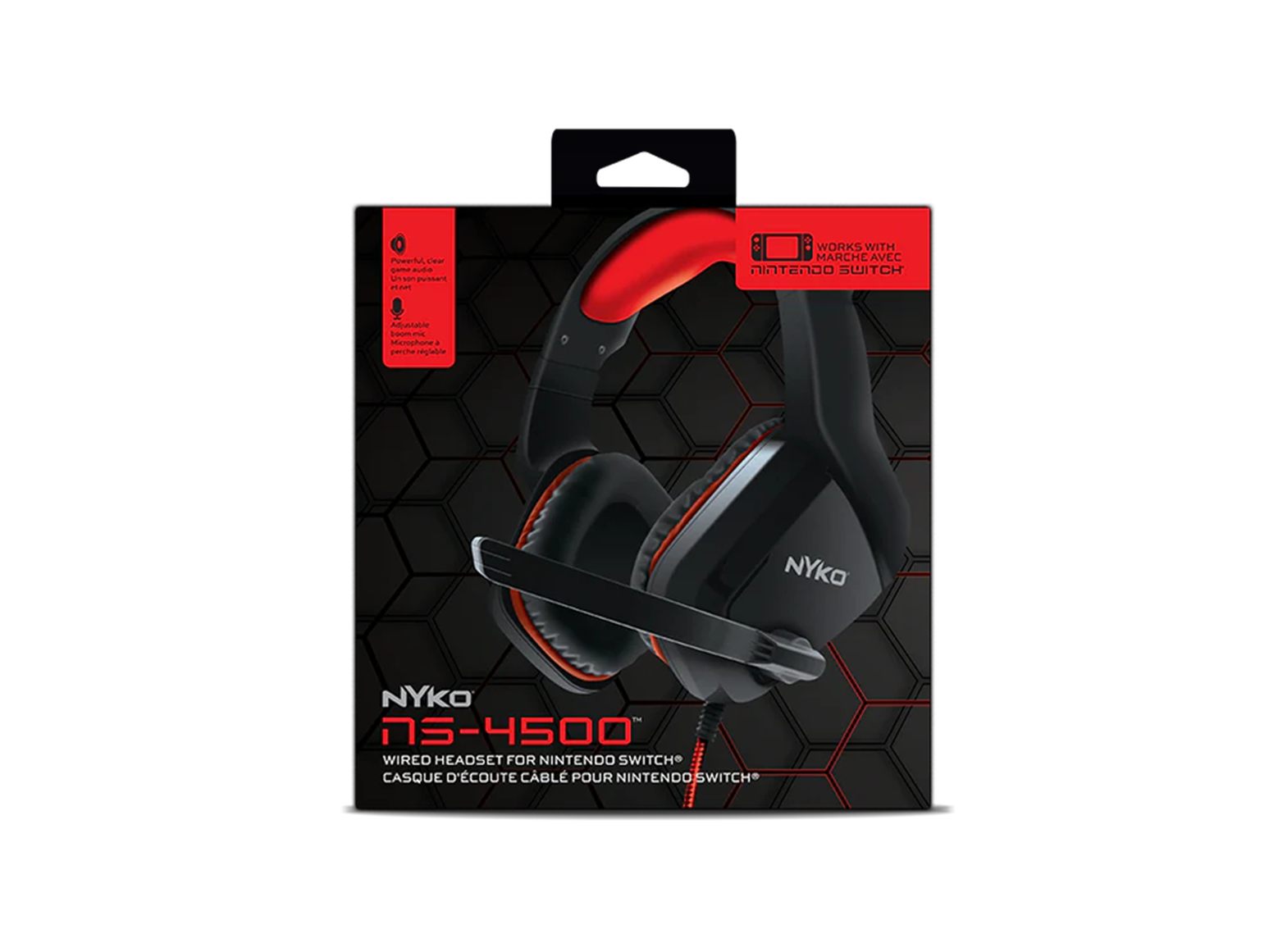 NYKO NS4500 WIRED HEADSET FOR NINTENDO SWITCH BLACK/RED – NINTENDO SWITCH