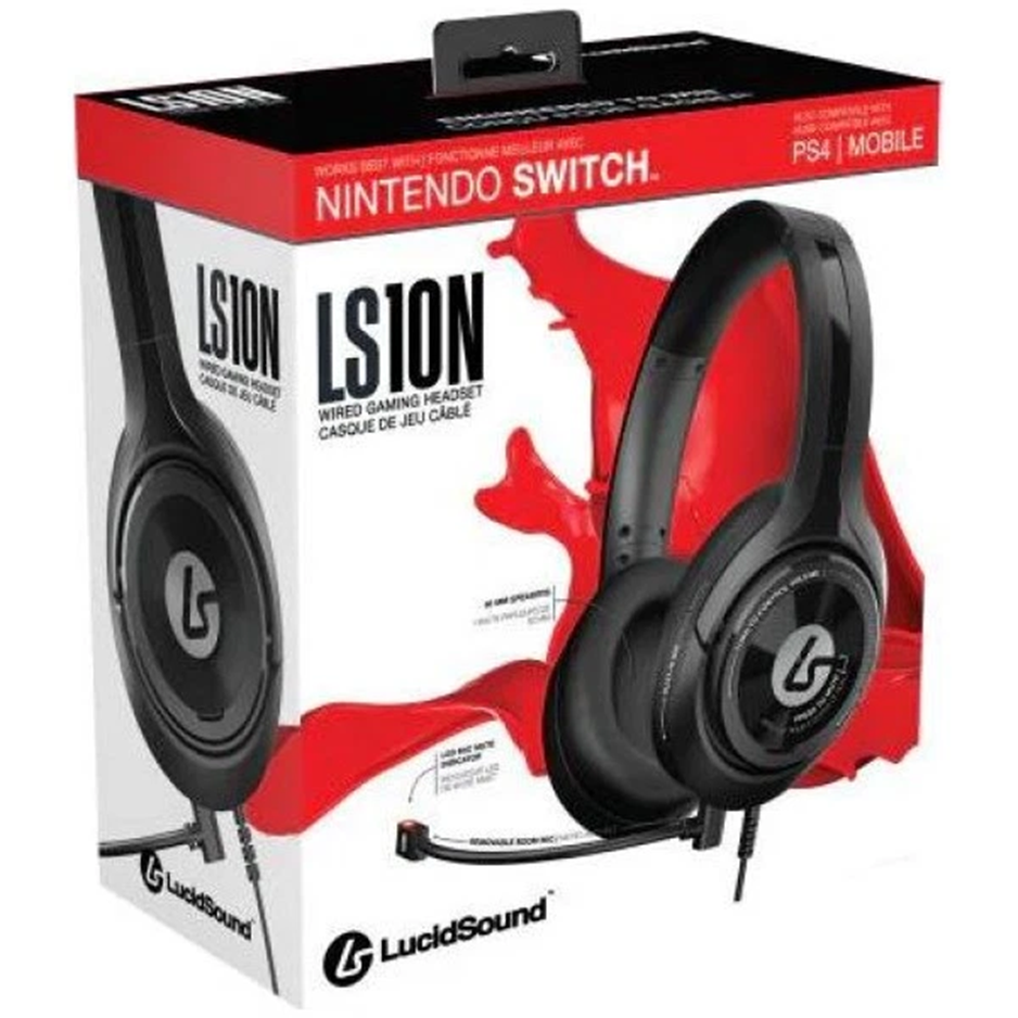 LUCID SOUND LS10N STEREO GAMING WIRED HEADSET WITH MIC BLACK - UNIV