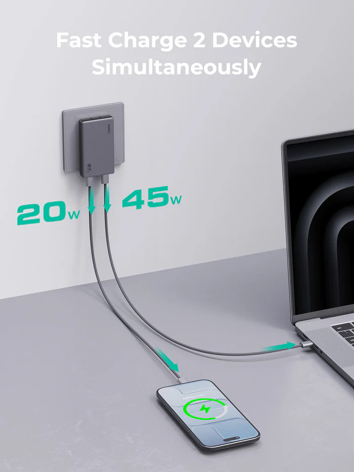 AUKEY Comet Slim 67W PD Wall Charger with GaN Technology PA-C4