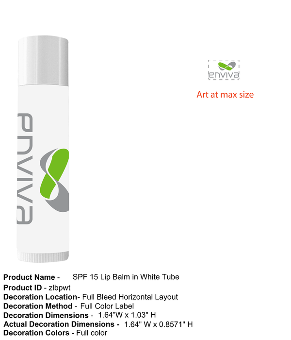 Neoprene Lip Balm Sleeve Pocket with SPF 15 Lip Balm
