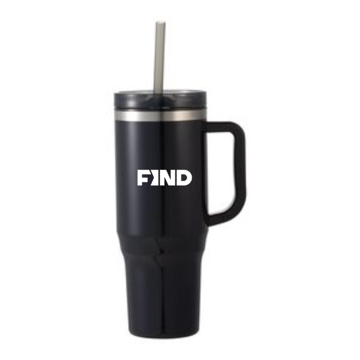 Thor 40 oz Eco-Friendly Straw Tumbler Black