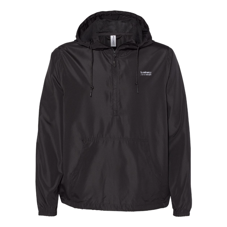 Unisex Lightweight Quarter-Zip Windbreaker Pullover Jacket