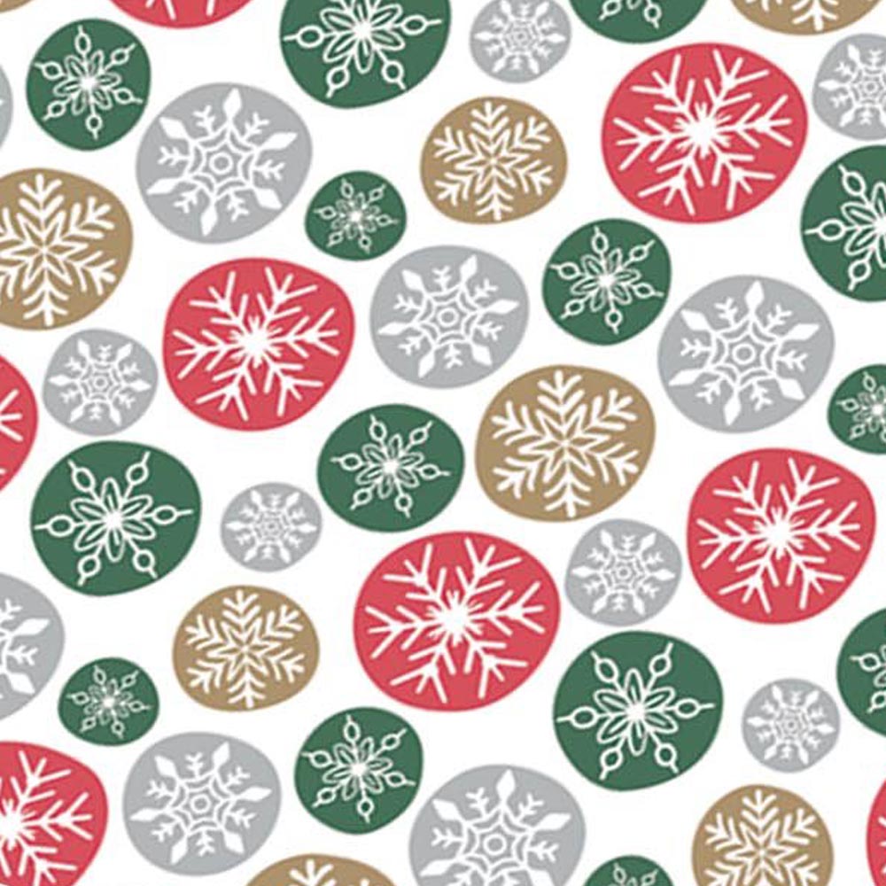 Holiday Flake Tissue Paper 20" x 30"