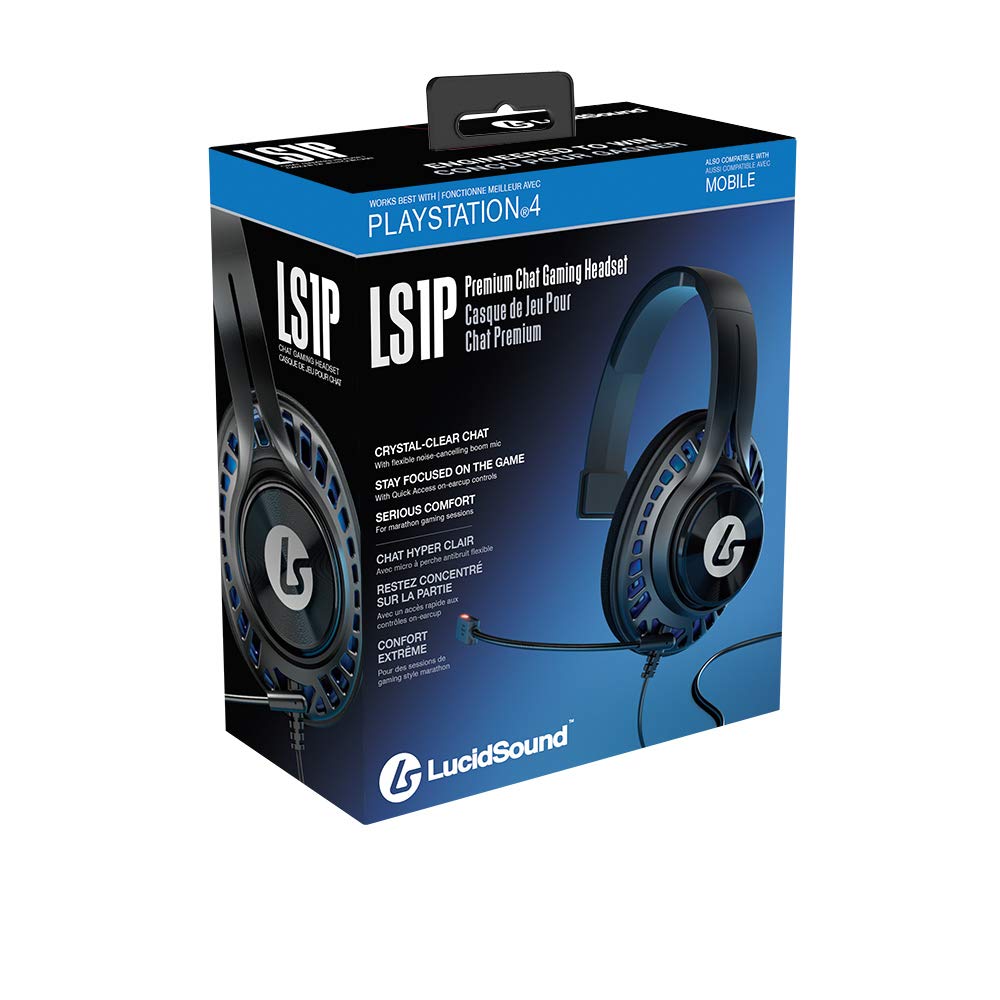 LUCIDSOUND LS1P PREMIUM CHAT GAMING HEADSET, PLAYSTATION5, PS4 PRO and PS4, BLACK