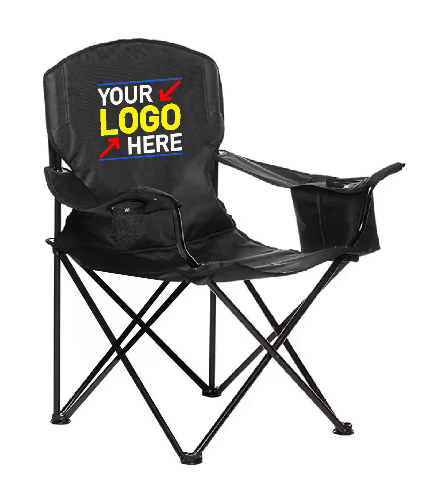 Basics Portable Camping Chair - Includes Full Color Logo