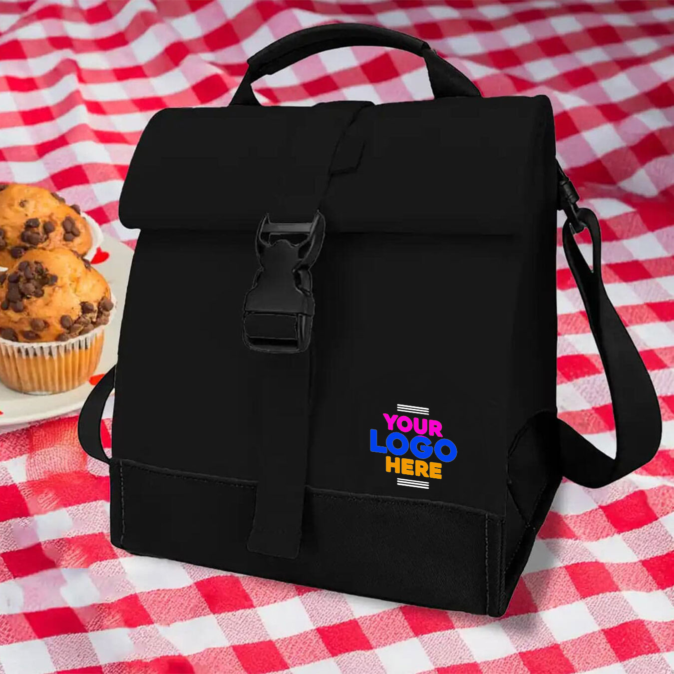 Deluxe Cotton Canvas Reusable Lunch Bag - Includes Full Colour Logo