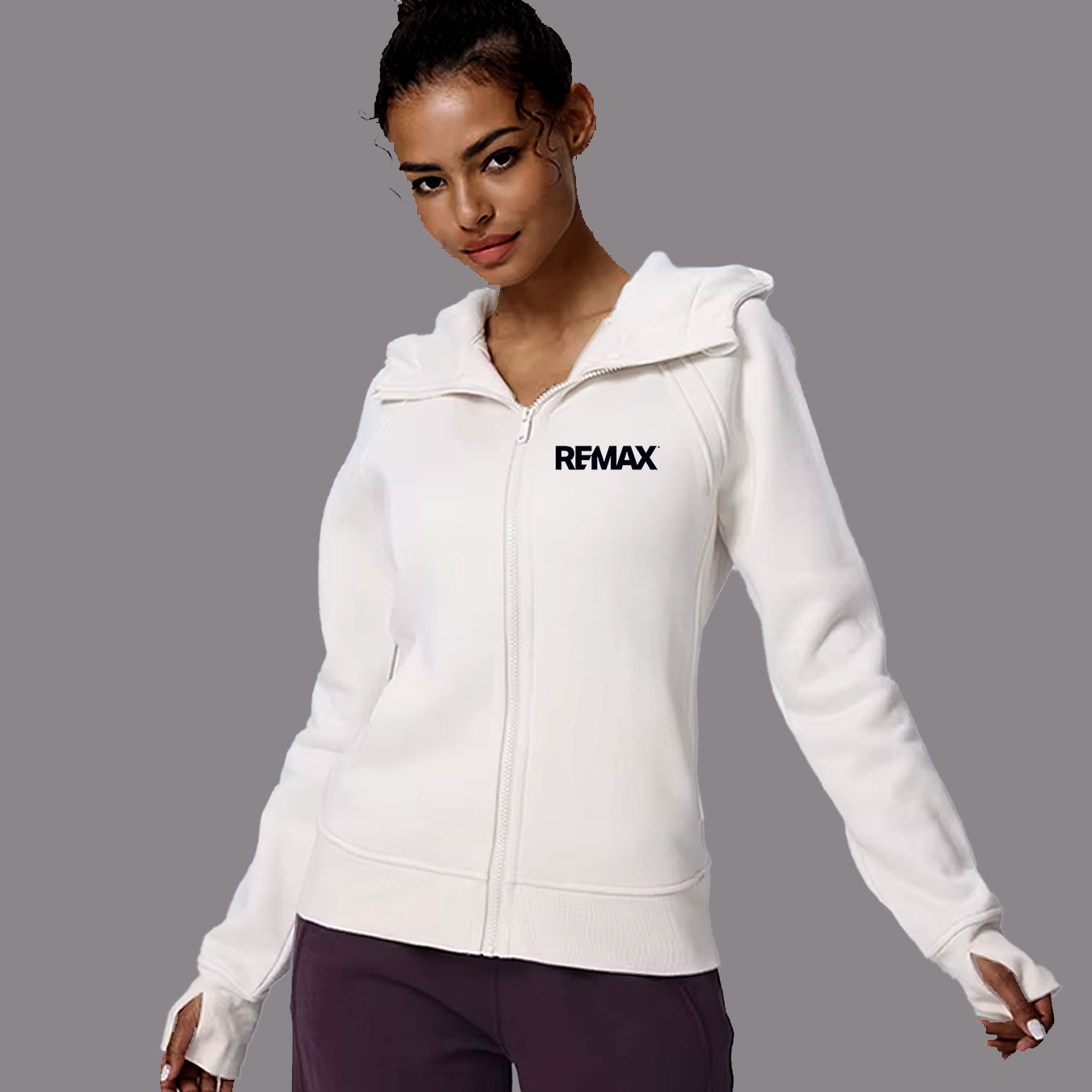 Full Zip Yoga/Running Hoodie - Print