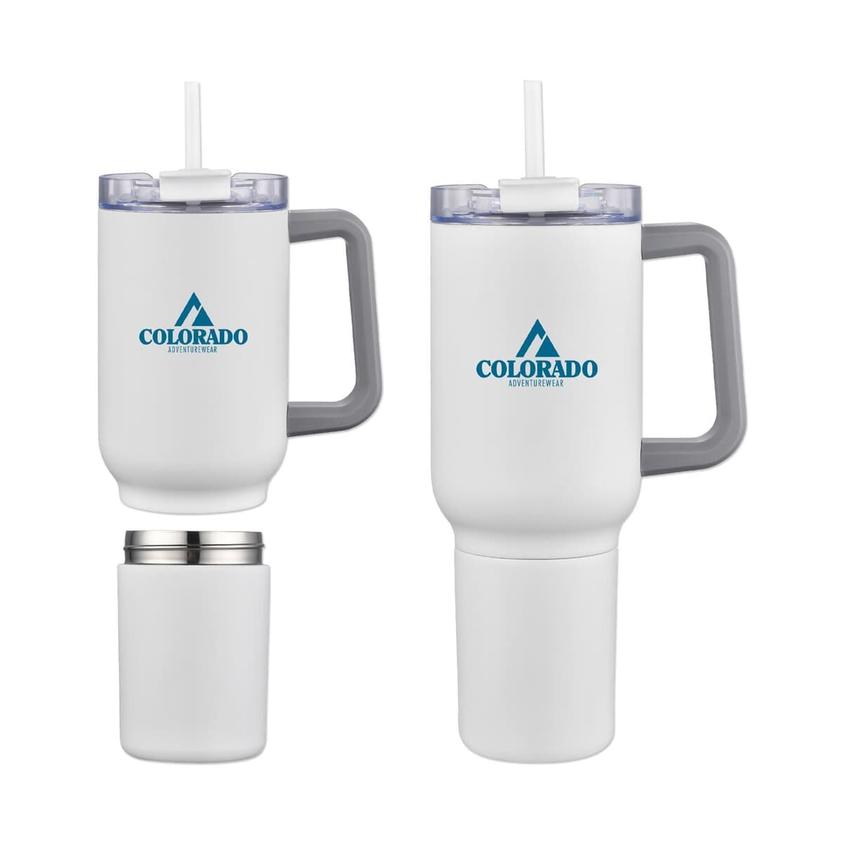 22 Oz. Stainless Steel Travel Mug with Cup