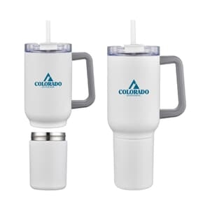 22 Oz. Stainless Steel Travel Mug with Cup