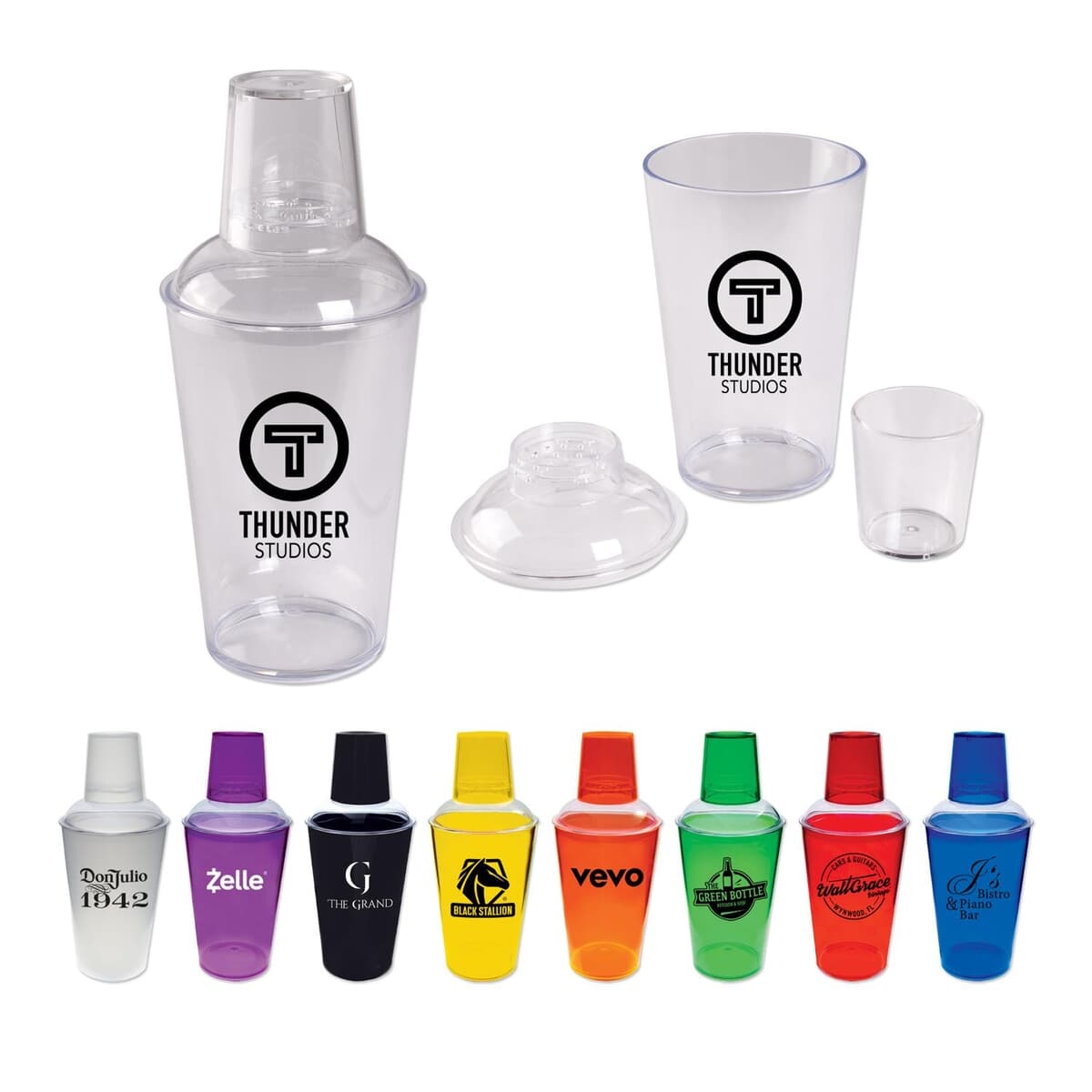 3 Piece Plastic Cocktail Shaker