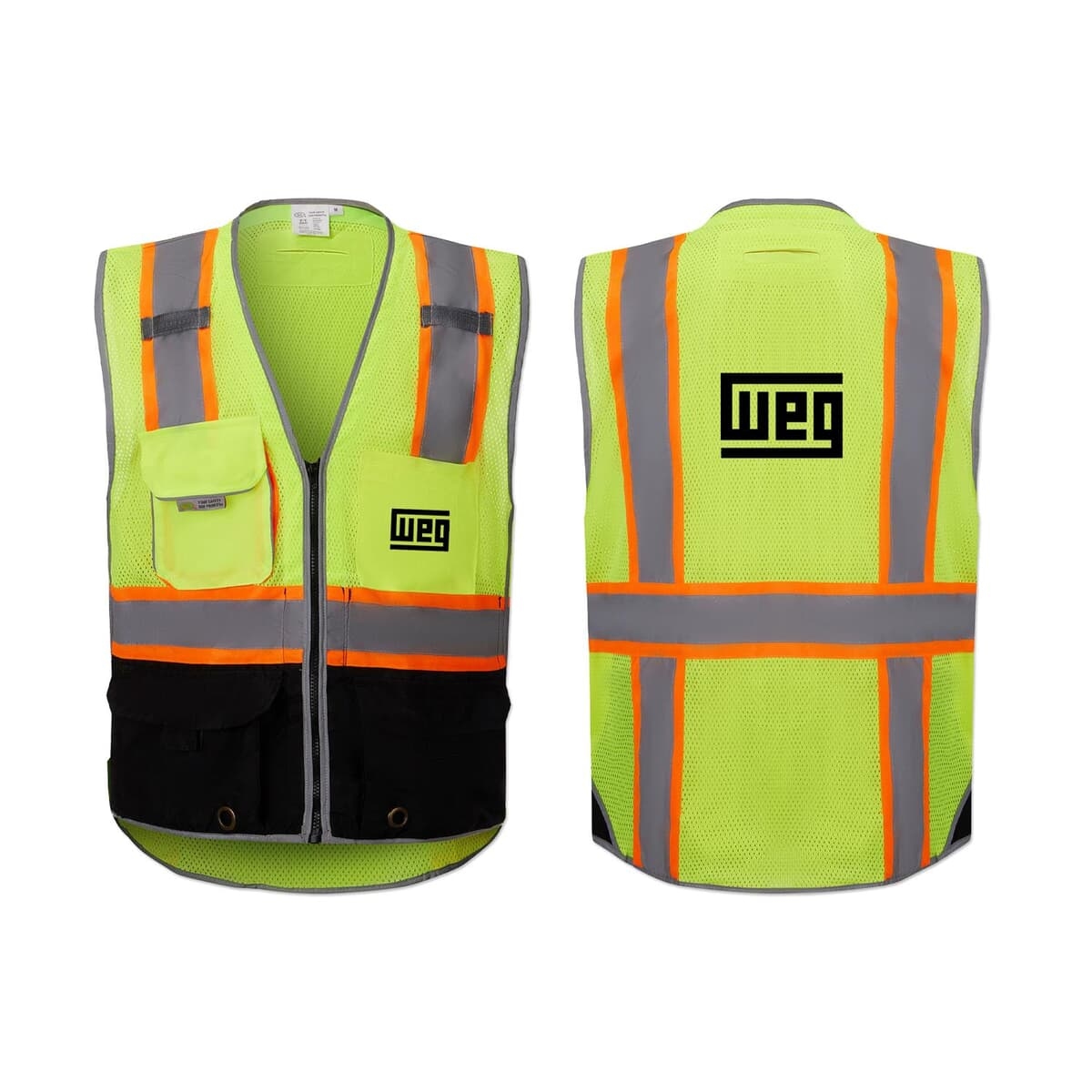 Deluxe Black Bottom Vest with Ipad Pocket and D-Ring Pass