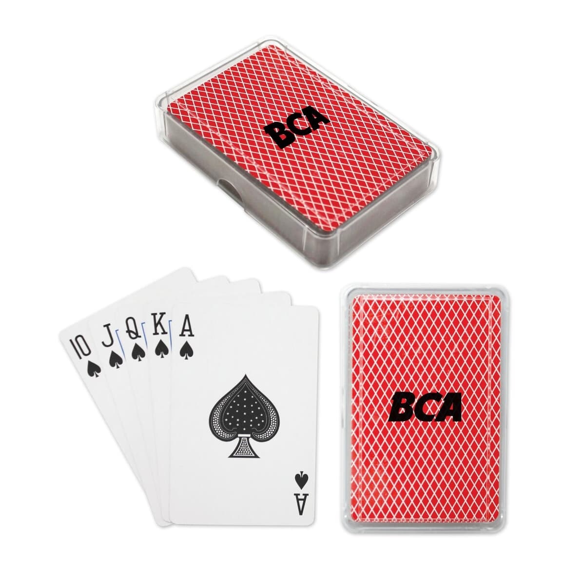 Standard Playing Cards in Clear Plastic Case