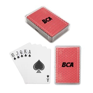 Standard Playing Cards in Clear Plastic Case