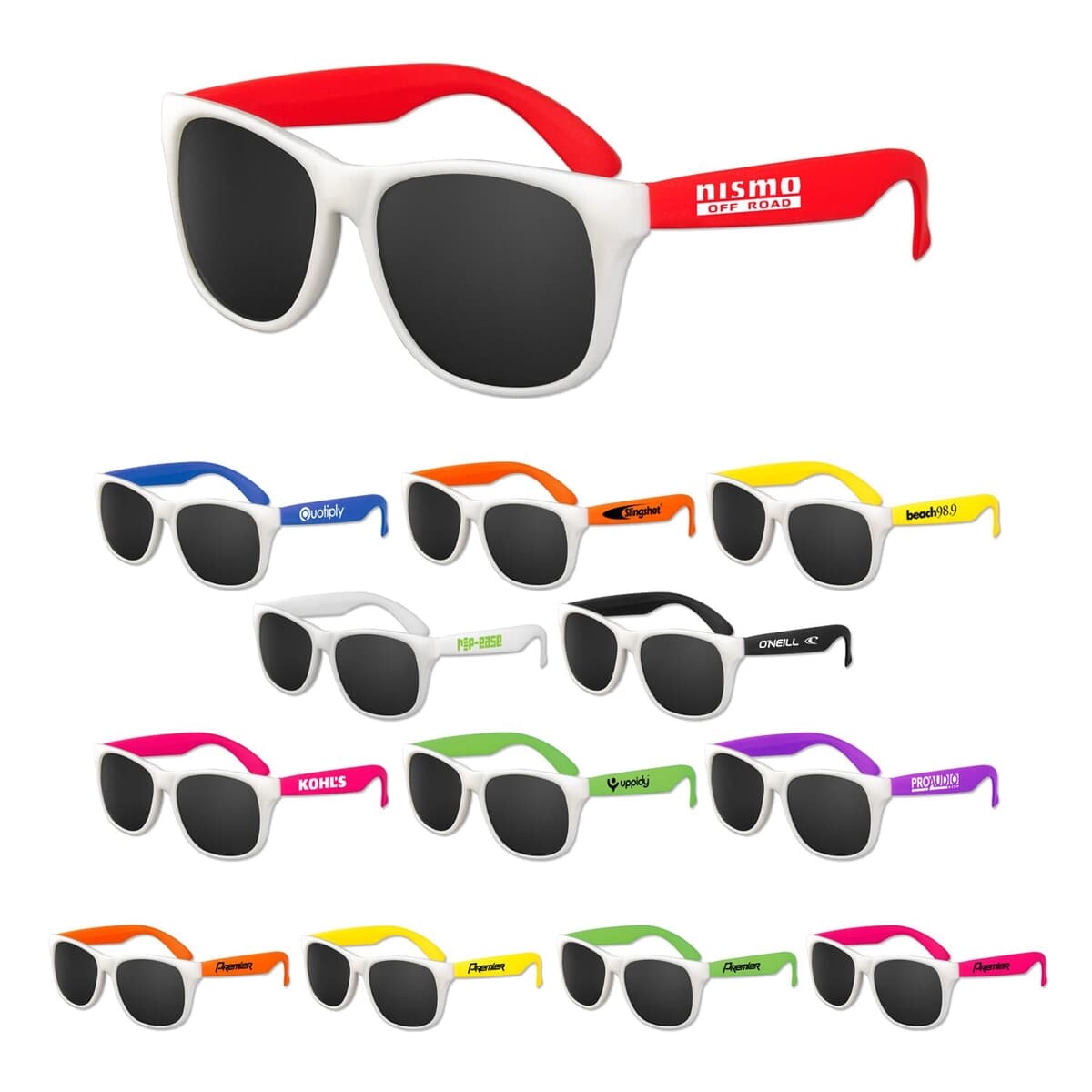 White Frame Classic Sunglasses