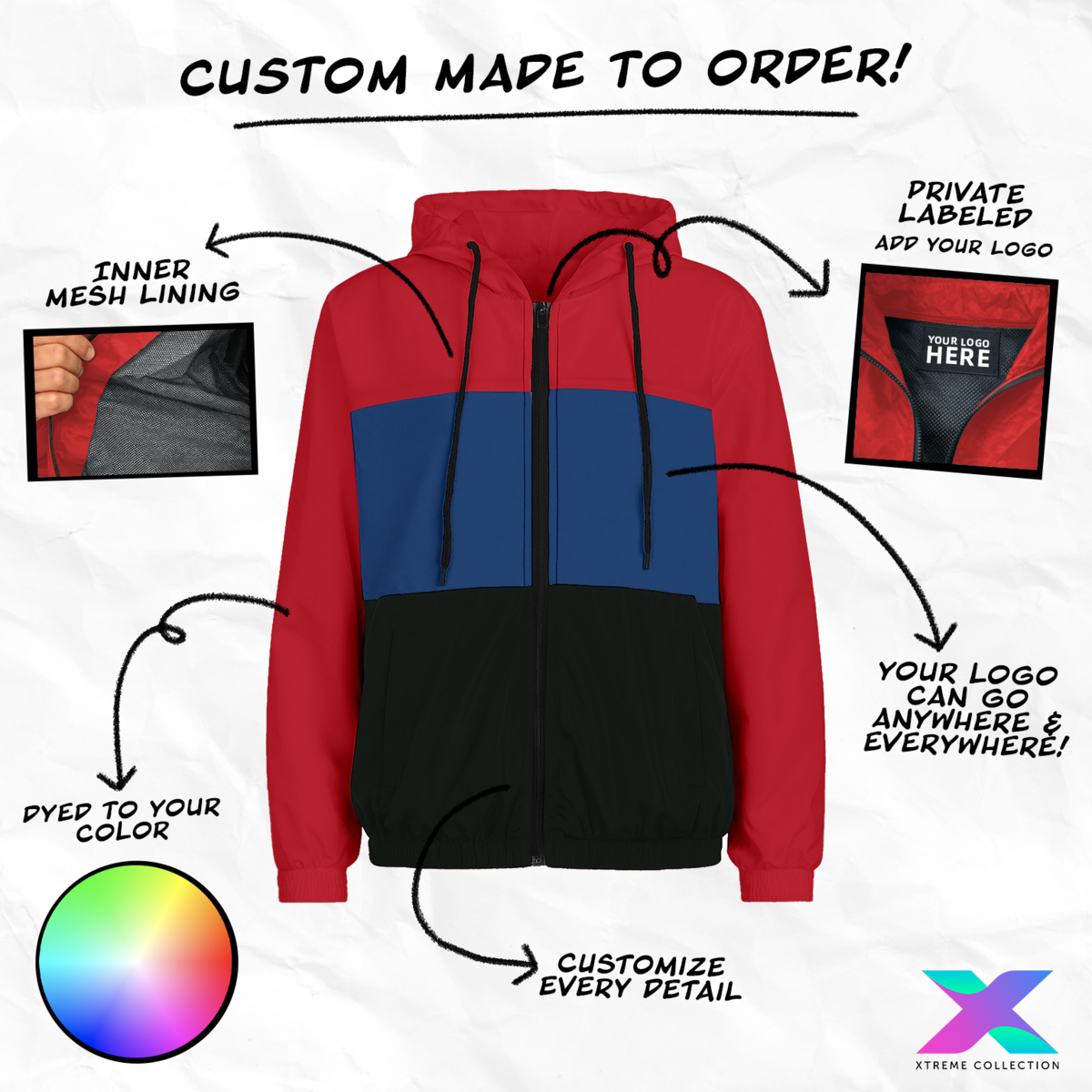 Unisex Horizoon Custom Windbreaker