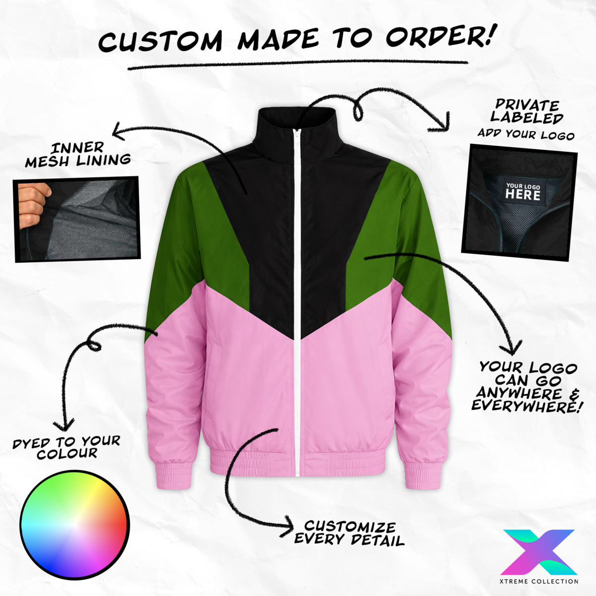 Unisex Movora Custom Windbreaker